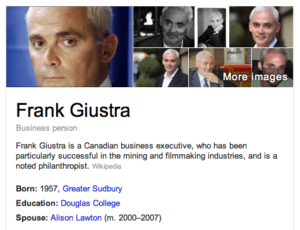 Billionaire Frank Giustra on Business and Philanthropy